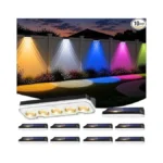 Tenmiro Solar Fence Lights Outdoor 10 Pack, 40 Modes Rgb