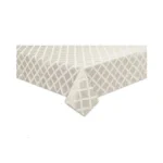 Lenox Laurel Leaf Tablecloth, Platinum - 70"w X 86"l