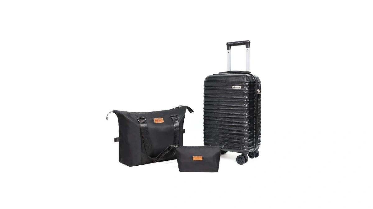Aklsvion Luggage Set 3 Piece Luggage Set Abs Hardshell Spinner