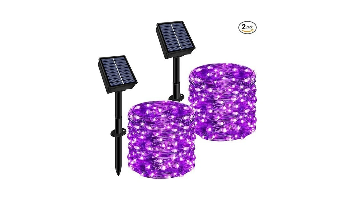 Solar String Lights Outdoor Waterproof 2 Pack Total 66ft 200led