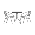Flash Furniture Tlh-0731sq-017csv2-gg Lila 23.5'' Square Glass Table With 2