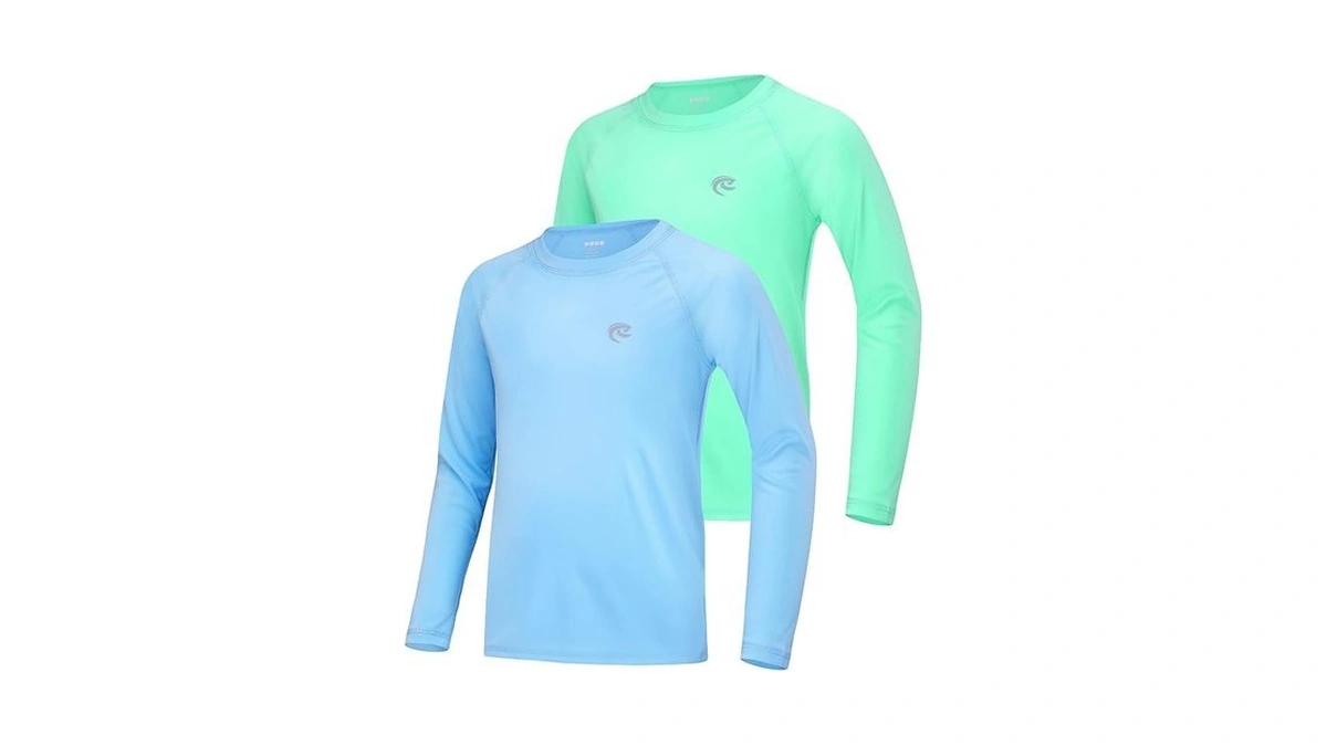 Boys Upf 50+ Swim Shirt Long Sleeve, 1 Or 2