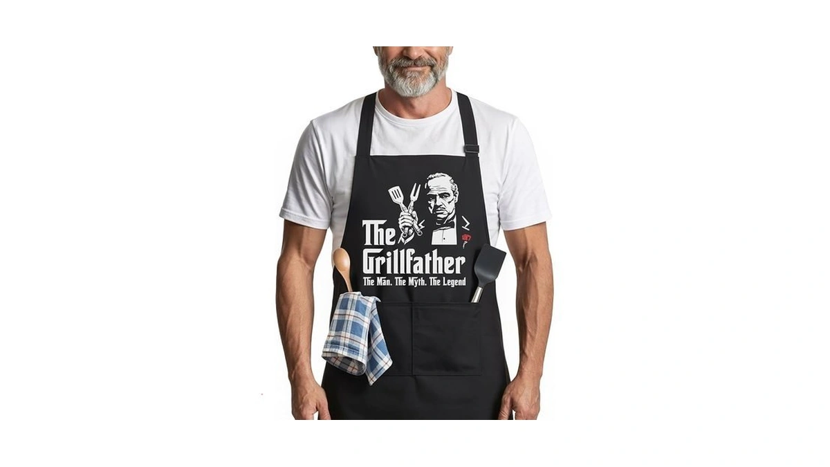 365rustic Grillfather Cooking Apron For Men – Funny Movie Themed