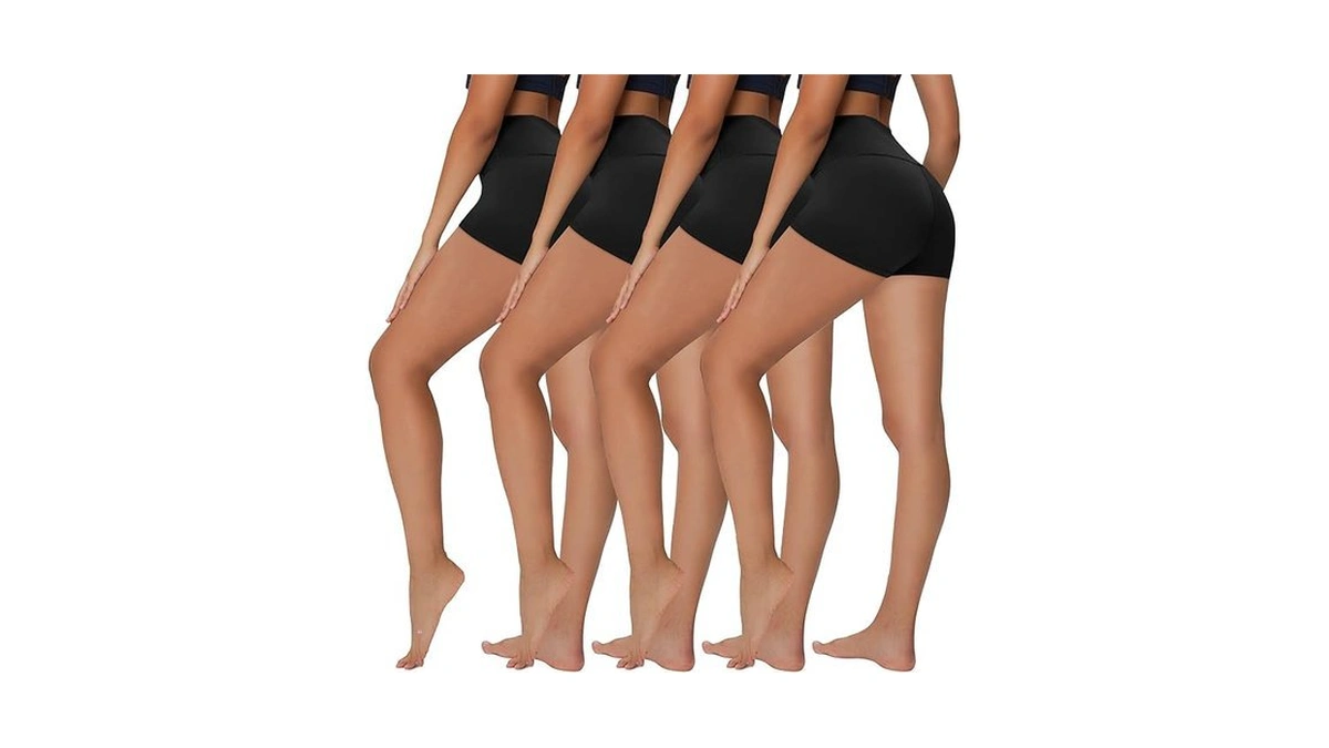 Sundwudu 4 Pack Booty Shorts For Women - 8”/3”/5” High