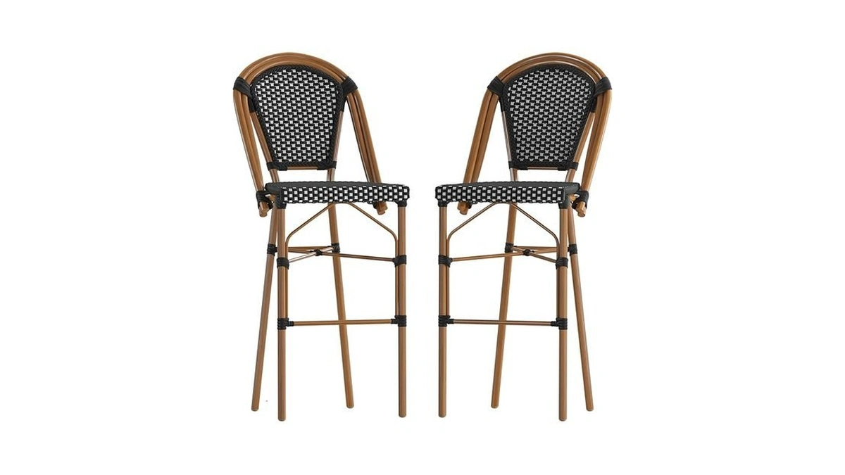 Flash Furniture Bordeaux Commercial Grade Bistro Bar Height Stool, Stackable