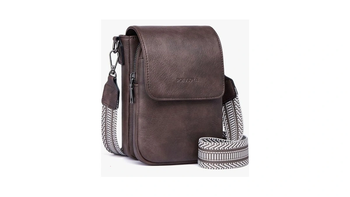Poiugoya Small Crossbody Bags For Women Trendy,leather Triple Compartment Cell