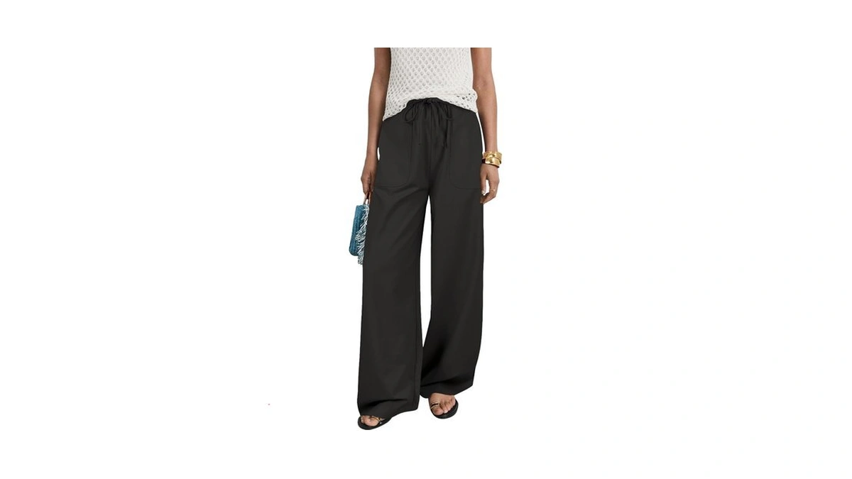 Bsubseach Women Linen Pants Wide Leg Casual Pants Linen Lounge