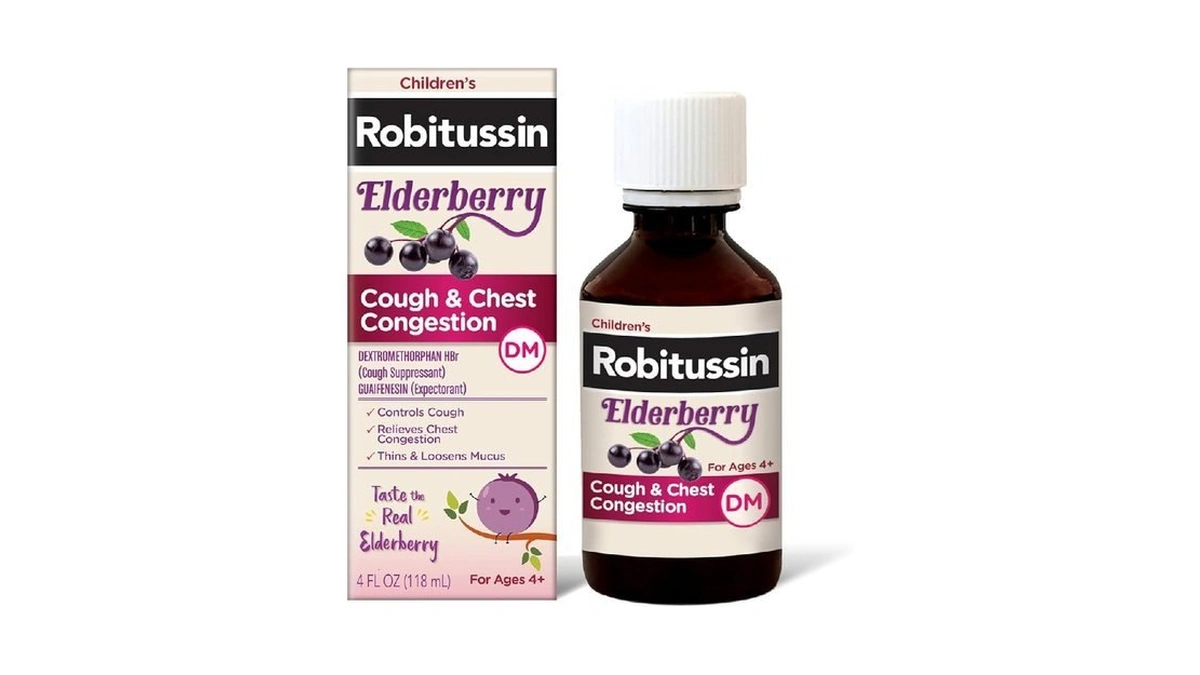 Robitussin Elderberry Cough + Chest Congestion Dm Children's Cough Medicine,