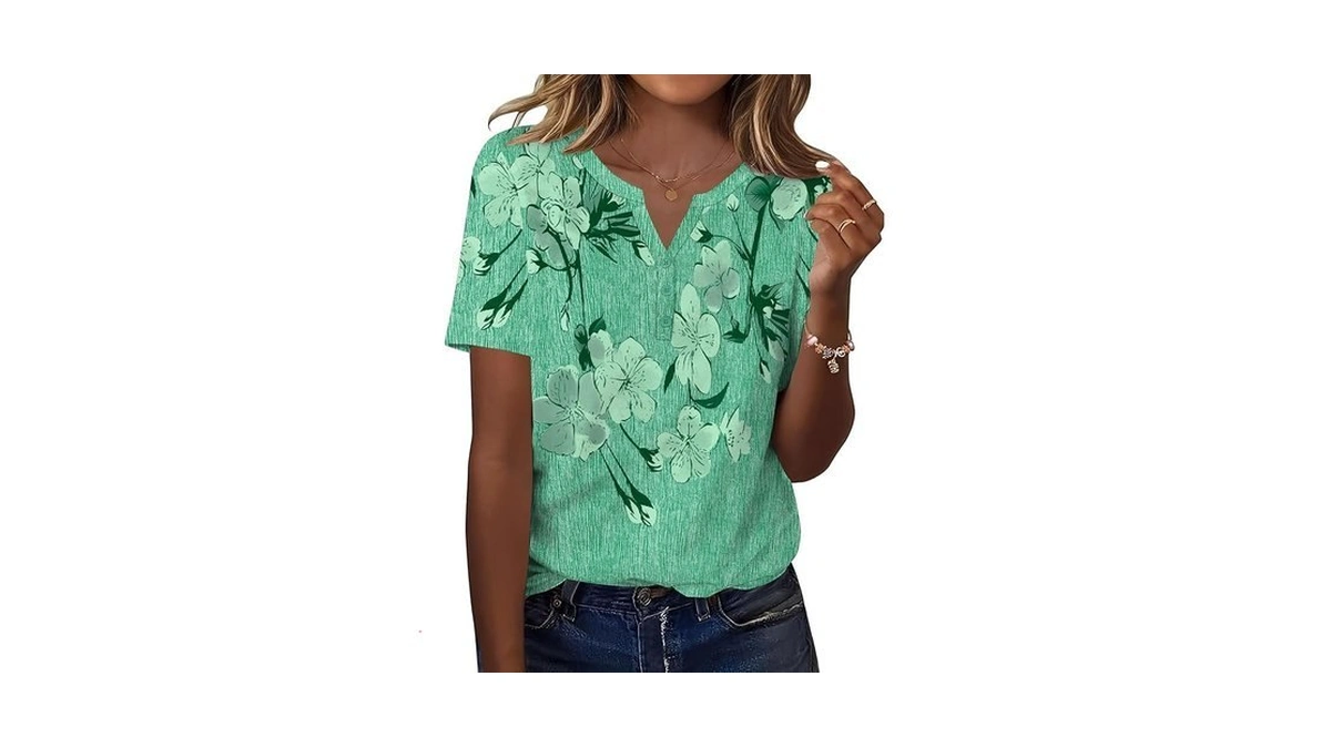 Tcot Womens T Shirts Summer Short Sleeve V Neck Tunic