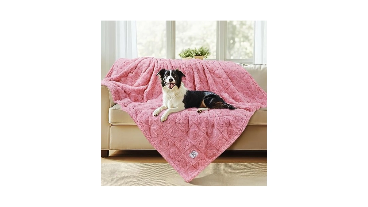 Luciphia Valentines Day Waterproof Blanket For Medium Large Dogs Washable