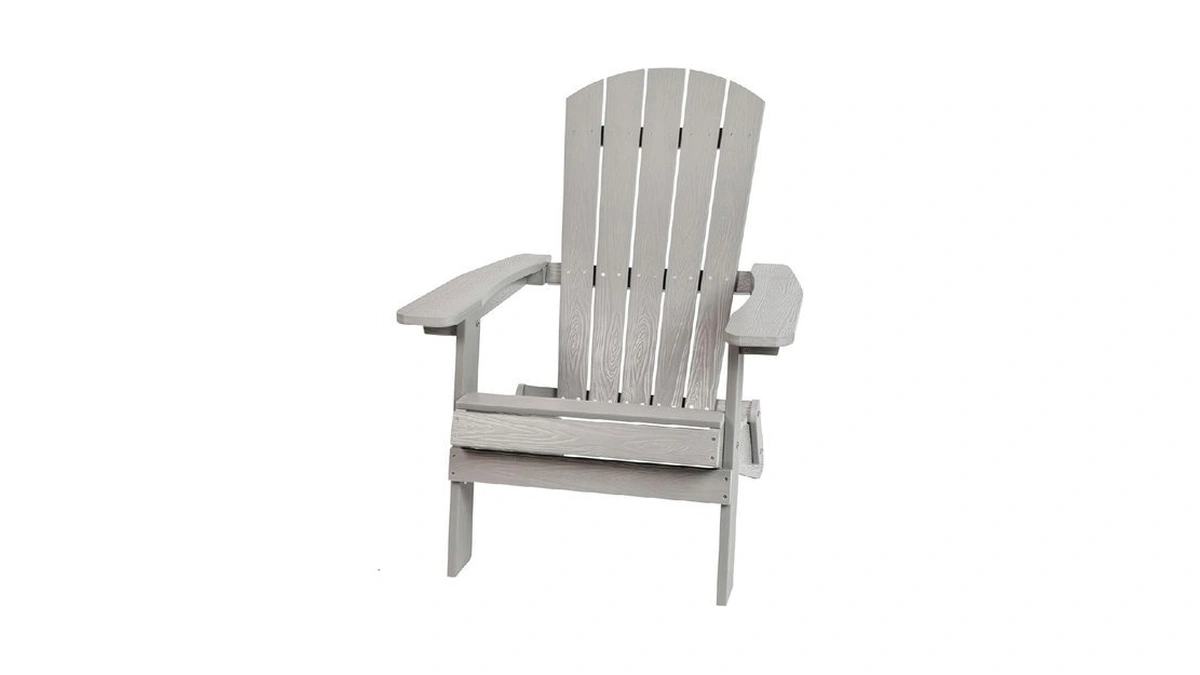 Flash Furniture Charlestown Commercial Folding Adirondack Chair - Gray -