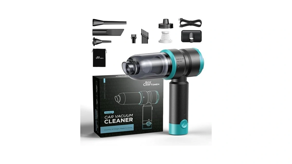Handheld Car Vacuum Cleaner, 4-in-1 Cordless Rechargeable Mini Vacuum With