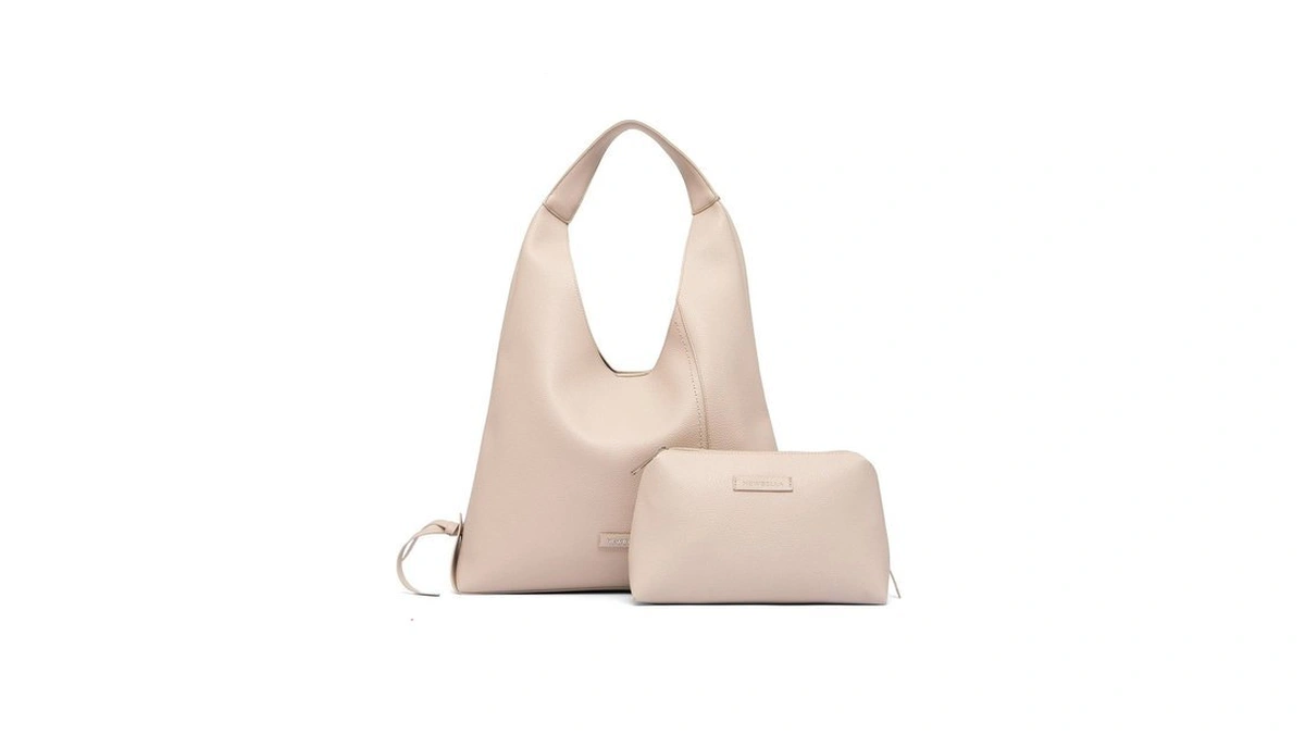 Newbella Women's 2-piece Foldable Hobo Bag Set-soft Faux Leather Tote