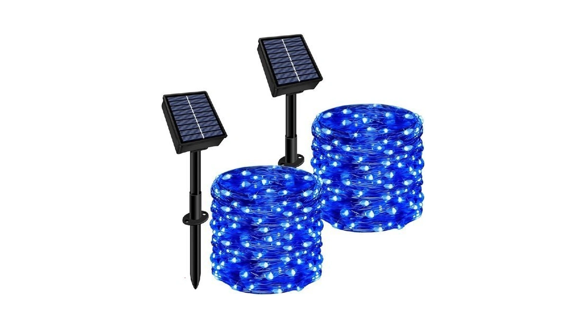 Solar String Lights Outdoor Waterproof 2 Pack Total 66ft 200led