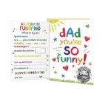 Flyab Fathers Day Card From Daughter Son - Fill In