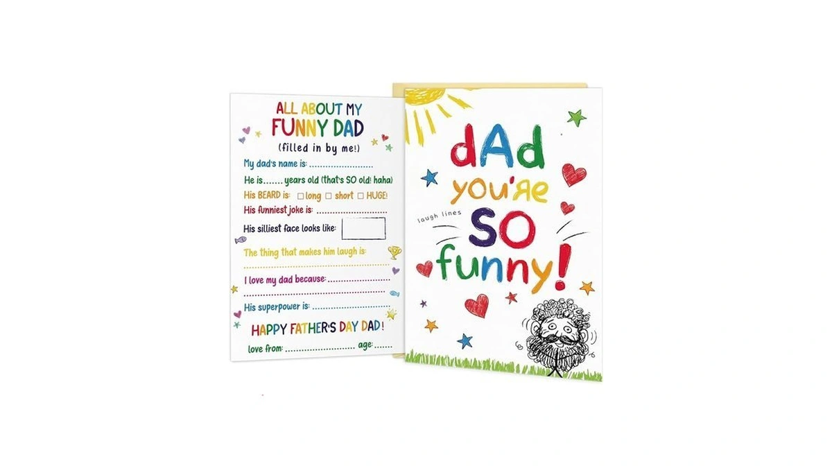 Flyab Fathers Day Card From Daughter Son - Fill In