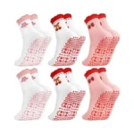 Scenicamp 6 Pairs Pilates Grip Socks For Women, Cute Ruffled