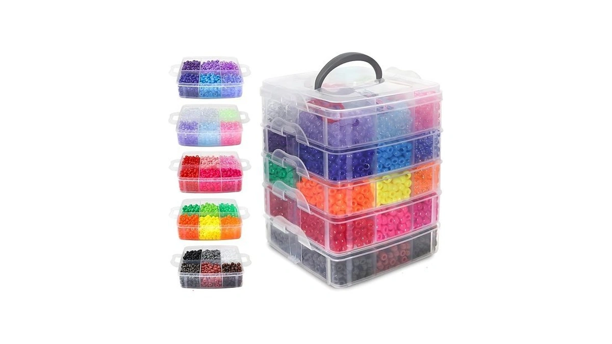 God-woowgo 5600 Pcs Pony Beads 30 Assorted Colors Bracelet Making
