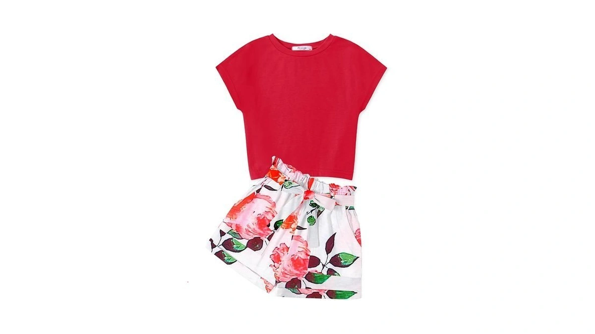 Arshiner Girls Summer Outfits 2 Piece Clothes Drop Shoulder Sleeve