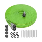 Oursieez 100ft Sprinkler Hose With Stakes, 2-in-1 Flat Soaker Hose