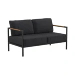 Flash Furniture Lea Indoor/outdoor Loveseat With Cushions-modern Aluminum Framed Loveseat