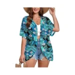 Auslook Women's Plus Size Short Sleeve Lightweight Open Front Cardigan