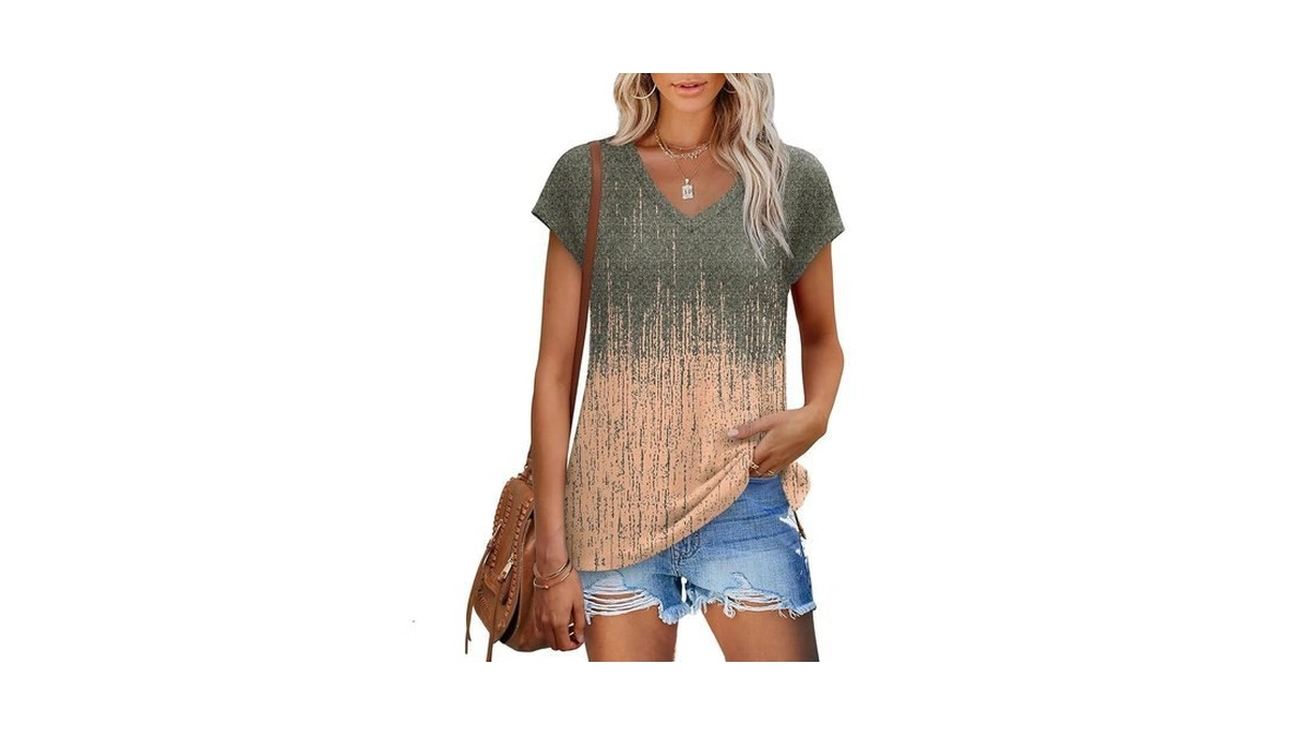 Xieerduo Tshirts Shirts For Women Ladies Tops Short Sleeve Seniors