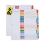 1intheoffice Alphabetical Dividers For 3 Ring Binders, A-z Tab Binder