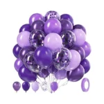 Laorei 100pcs Purple Balloons, 12inch Light Purple Balloons With Metallic