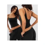 Superarugoo Women’s Open Back Crop Tank Top Spaghetti Strap Square