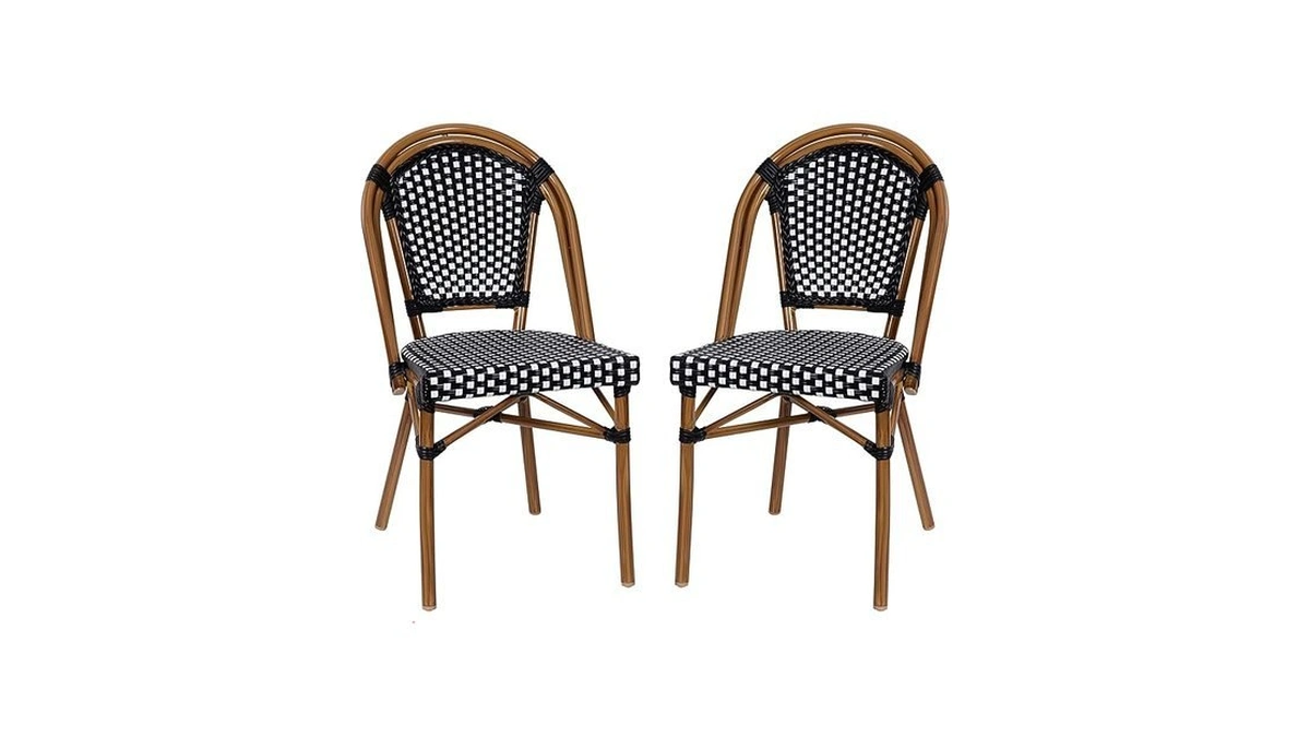 Flash Furniture Bordeaux Set Of 2 Indoor/outdoor Commercial Bistro Stack