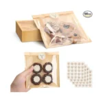Honkid 100 Pack Cookie Packaging Bags With Seal Stickers, 5.7x6.5