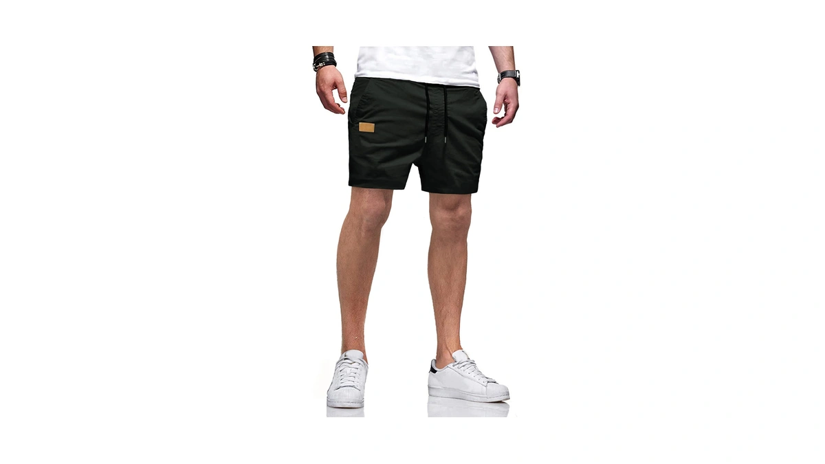 Jmierr Mens Shorts Casual - Cotton Drawstring Summer Beach Stretch