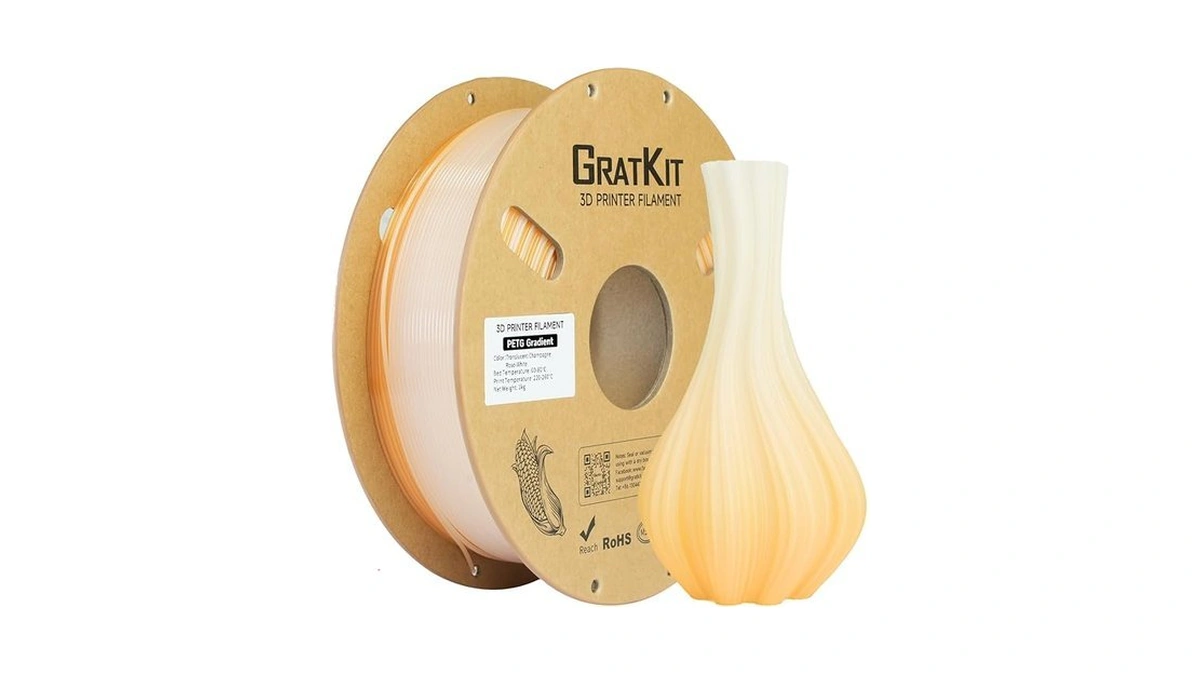 Gratkit Gradient Petg Filament, Color Change 3d Printer Filament 1.75mm,