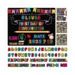 Petcee First Day Of School Sign With Diy Letters Stickers
