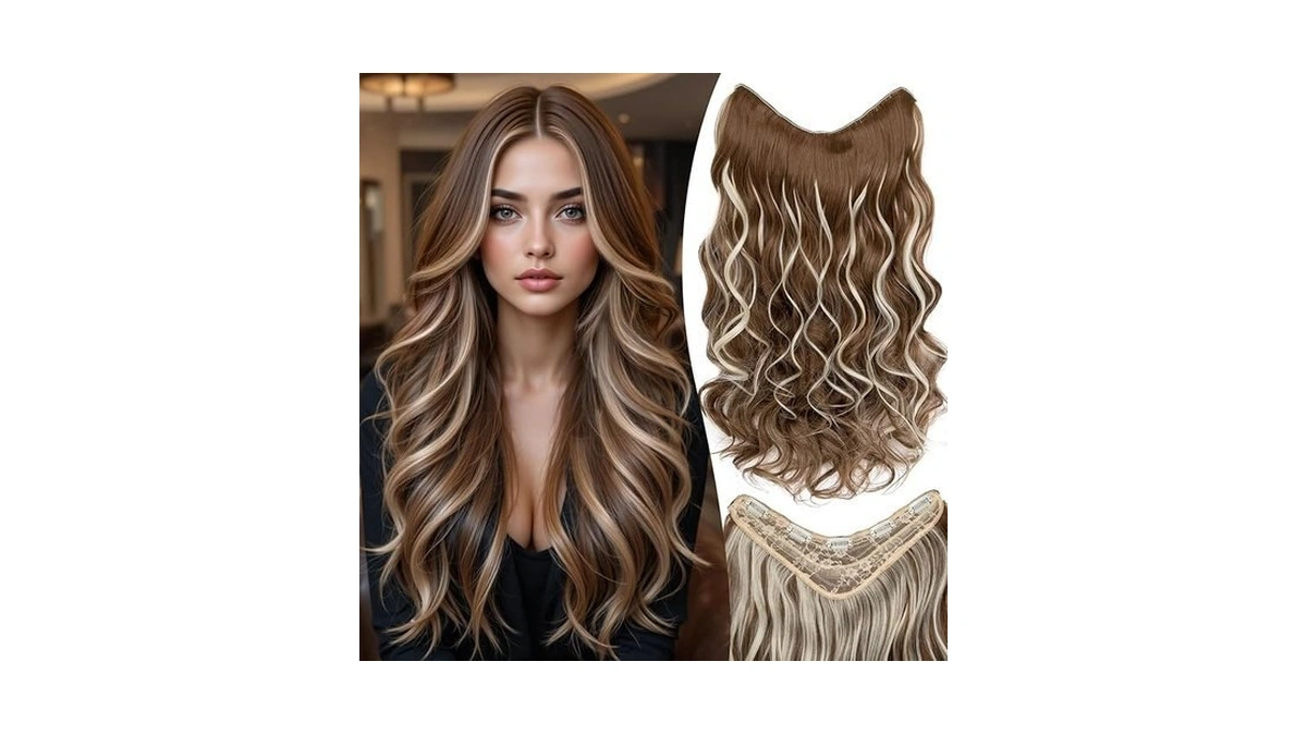 Handaoyou Clip In Hair Extensions 20 Inch With U-shape Lace