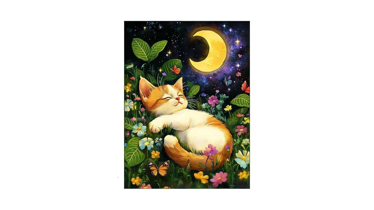 Suanfa Diamond Art Kits For Adults,easy Cat Diamond Painting Canvas