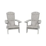 Flash Furniture Charlestown Folding Adirondack Chair - Gray - Poly