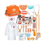 Kids Dentist Play Set, Wooden Doctor Kit For Toddlers 3-5