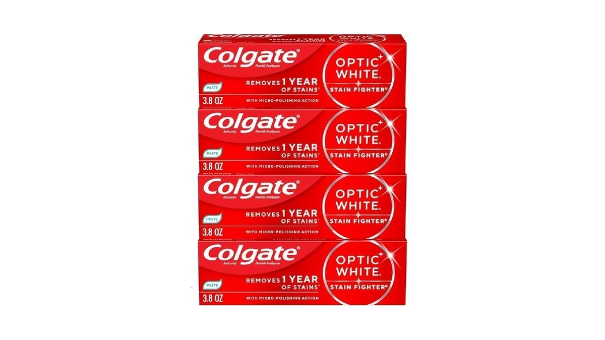 Colgate Optic White Stain Fighter Clean Mint Paste Teeth Whitening