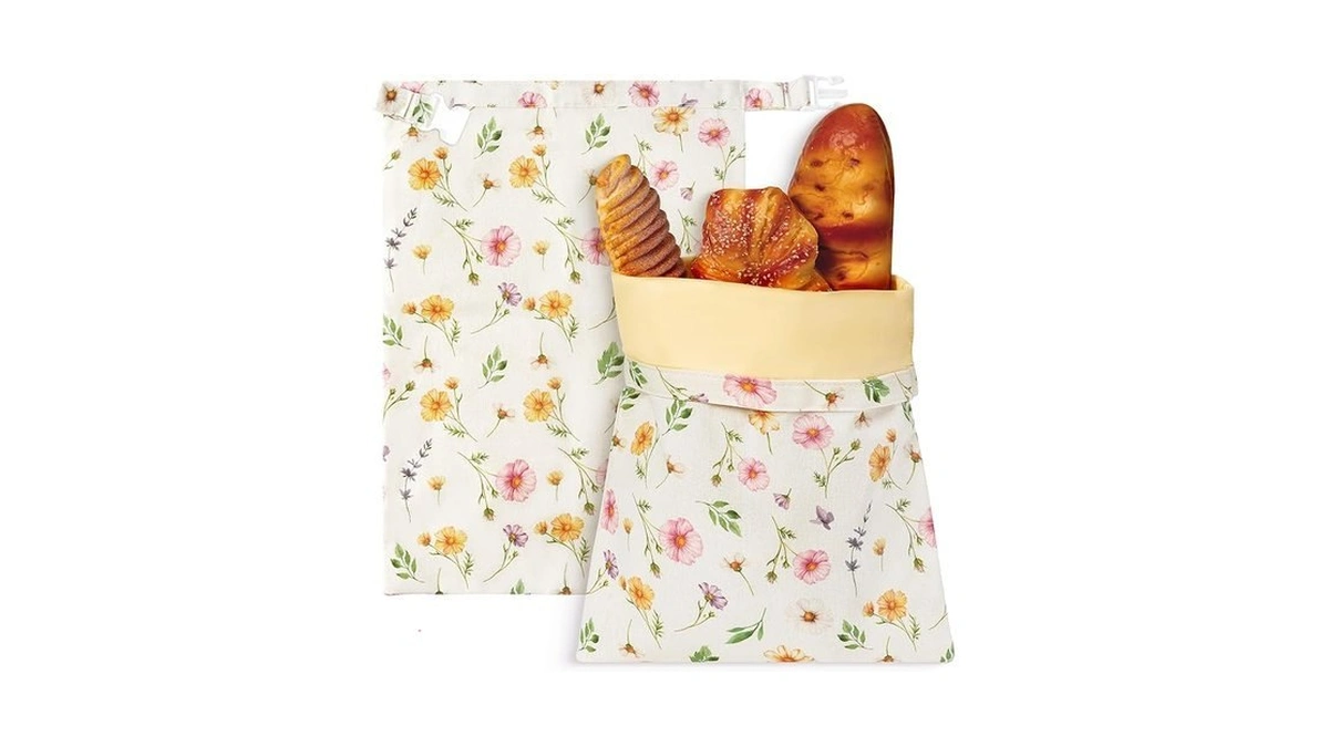 Gqiril Reusable Beeswax Bread Bags - 2 Pack Bees Wax