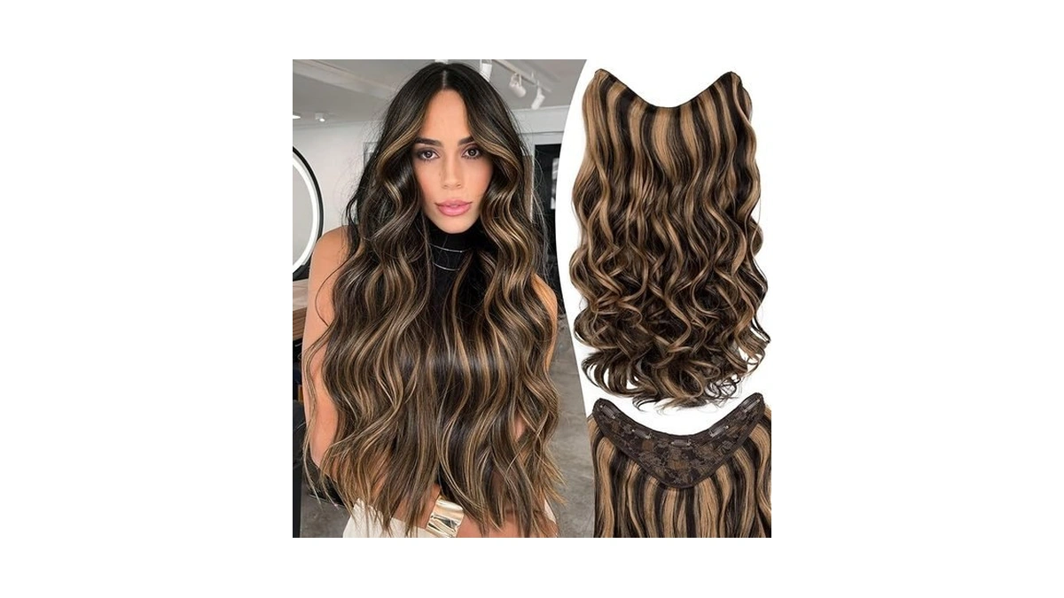 Handaoyou Clip In Hair Extensions 20 Inch With U-shape Lace
