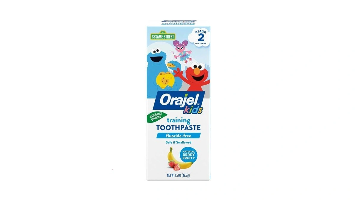 Orajel Kids Elmo Training Toothpaste Fluoride-free; #1 Pediatrician Recommended Fluoride-free