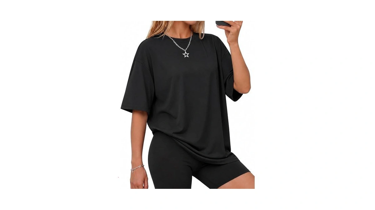 Gayhay Black Oversized Tshirts For Women - Summer Spring Tops
