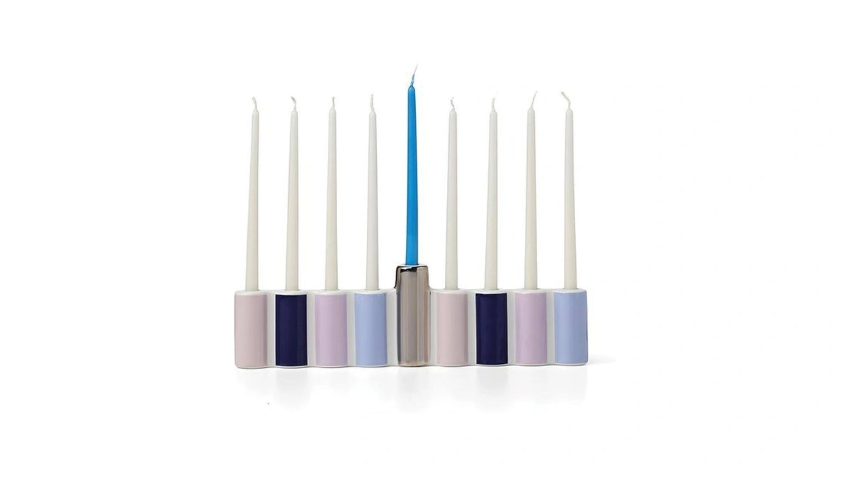 Kate Spade New York Oak Street Menorah, Traditional Hanukkah, Indoor