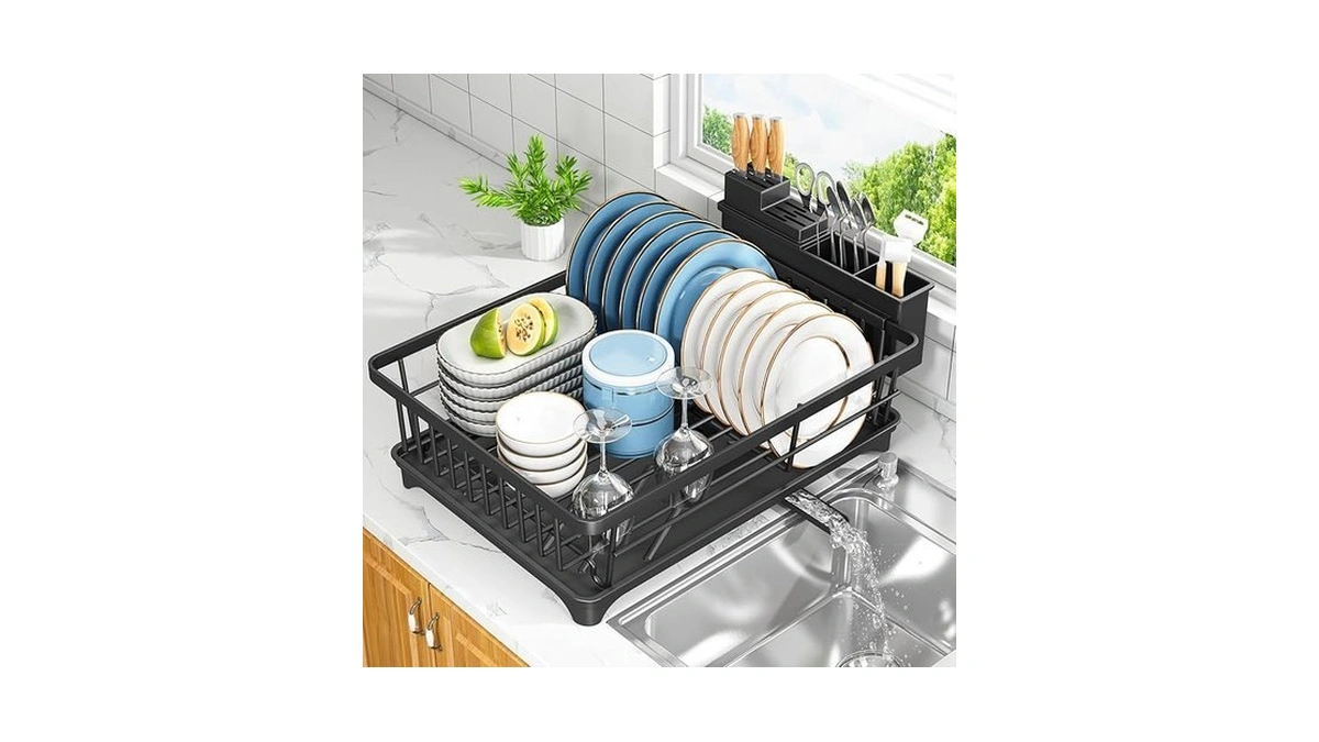 Kmiectse Dish Drying Rack - Space-saving Small Dish Rack For