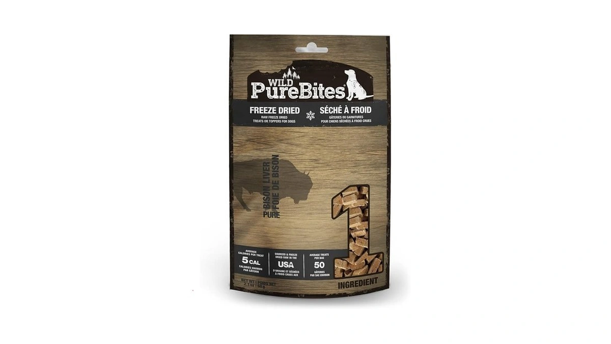 Purebites Wild Bison Freeze Dried Dog Treats, 1 Ingredient, Made