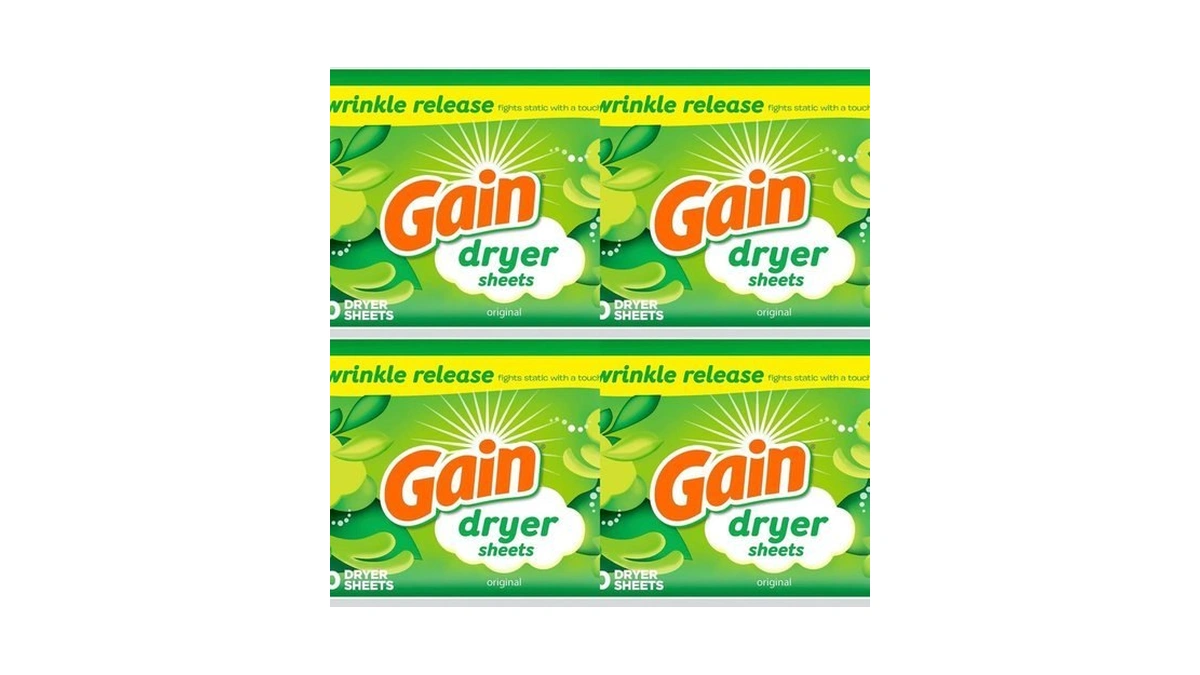 Gain Dryer Sheets Plus Wrinkle Release, Original Scent, 240 Count,