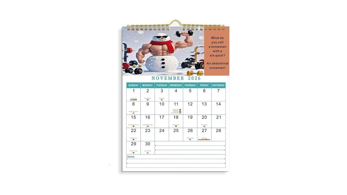 Wall Flip Calendar 2026 Office Decor 12-months Cute Wall Calendar