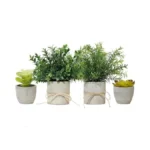 Pengyee 4 Pack Small Fake Plants In Pot For Home